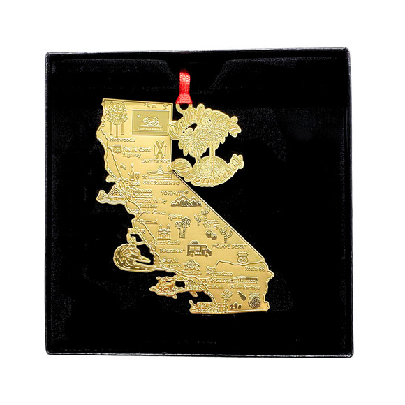 California Dreaming Brass Ornament City State Landmarks - Picture 10 of 13
